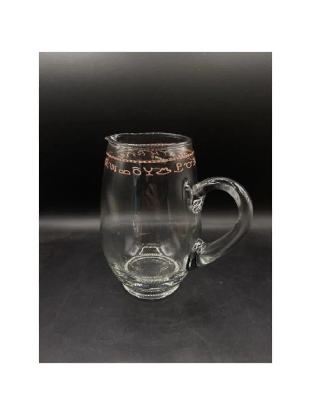 Cowboy Poetry Gathering Western Brands Large Iced Tea Glass Pitcher 8.25”